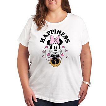 Disney's Minnie Mouse Plus Size Happiness Hearts Graphic Tee