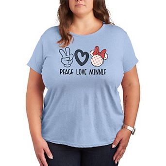 Disney's Minnie Mouse Plus Size Peace Love Minnie Graphic Tee