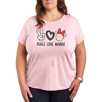Disney's Minnie Mouse Plus Size Peace Love Minnie Graphic Tee