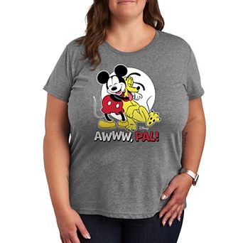 Disney's Mickey Mouse & Pluto Plus Size Awww Pal Graphic Tee