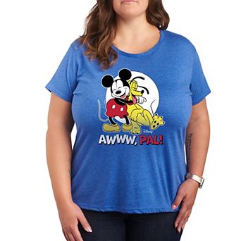 Disney's Mickey Mouse & Pluto Plus Size Awww Pal Graphic Tee