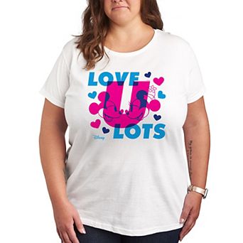 Disney's Mickey & Minnie Mouse Plus Size Love U Lots Graphic Tee