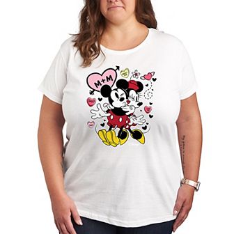 Disney's Mickey & Minnie Mouse Plus Size Heart Graphic Tee