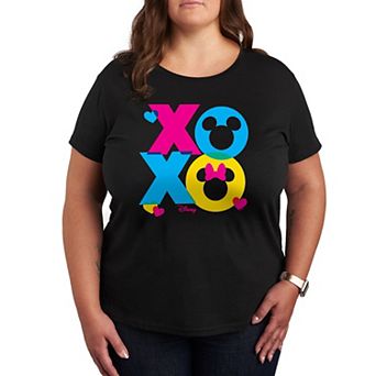 Disney's Mickey & Minnie Mouse Plus Size XOXO Stacked Graphic Tee