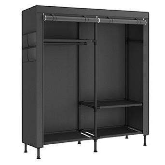 Portable Closet, Fabric Wardrobe Closet, Clothes Organizer With Hanging Rails