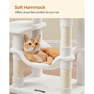 Cat Tree With Scratching Posts, Hammock, Plush Perch, Cat Activity Center