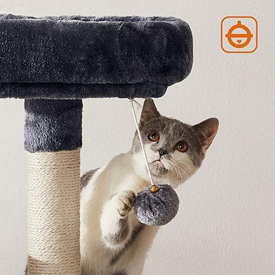 Cat Tree, Cat Tower, Cat Condo With Scratching Posts, 2 Plush Perches, Cat Cave, For Small Spaces