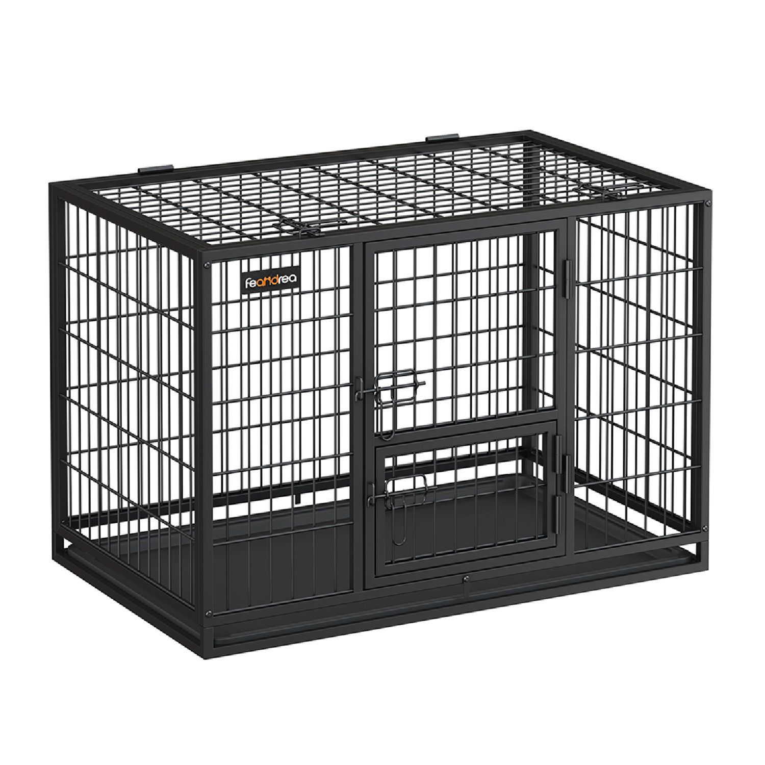 Dog kennel outlet with bottom grate