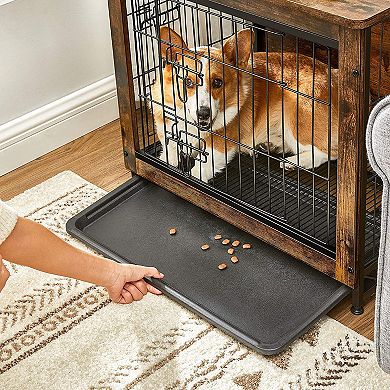 Indoor Pet Crate, Wooden Dog Crate, Dog Furniture With Removable Tray