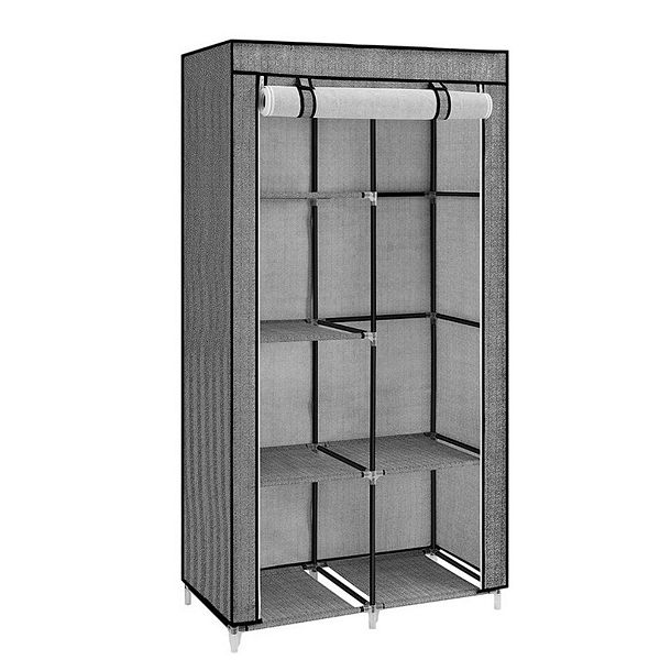 Portable Closet, Wardrobe, Clothes Storage Organizer with 6 Shelves, 2