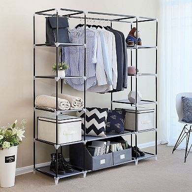 Closet Organizer Wardrobe Closet Portable Closet Shelves, Closet Storage Organizer
