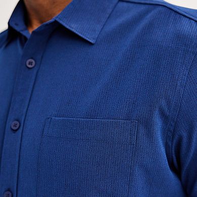 Men's FLX Performance Untucked-Fit Short Sleeve Button Down Shirt