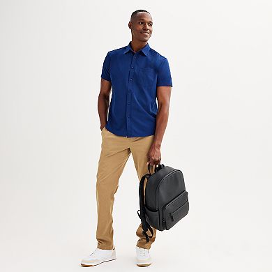 Men's FLX Performance Untucked-Fit Short Sleeve Button Down Shirt