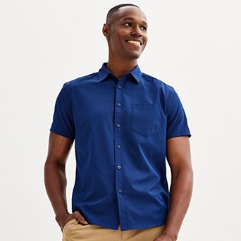 Men's FLX Performance Untucked-Fit Short Sleeve Button Down Shirt