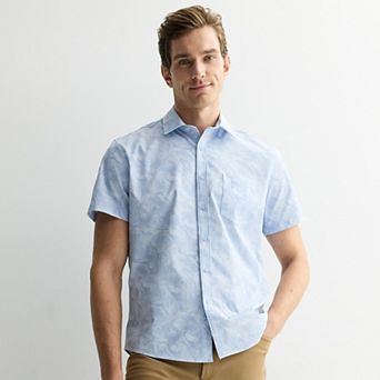 Men's FLX Tech Mesh Standard-Fit Short Sleeve Button-Down
