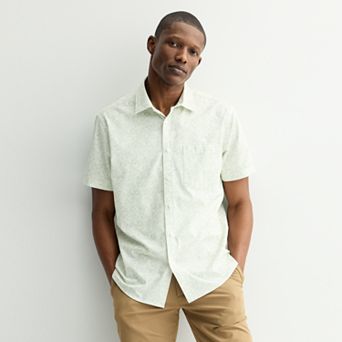 Men's FLX Performance Untucked-Fit Short Sleeve Button Down Shirt