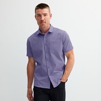 Men's FLX Performance Untucked-Fit Short Sleeve Button Down Shirt