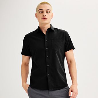 Men's FLX Performance Untucked-Fit Short Sleeve Button Down Shirt