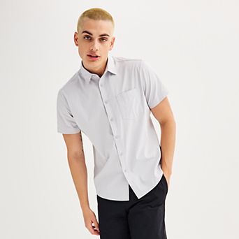 Men's FLX Performance Untucked-Fit Short Sleeve Button Down Shirt