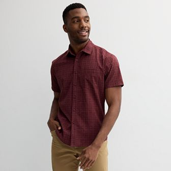 Men's FLX Performance Untucked-Fit Short Sleeve Button Down Shirt