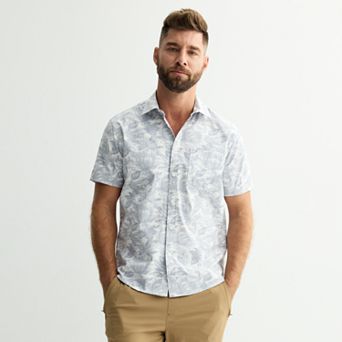 Men's FLX Tech Mesh Standard-Fit Short Sleeve Button-Down