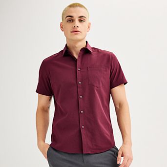 Men's FLX Performance Untucked-Fit Short Sleeve Button Down Shirt