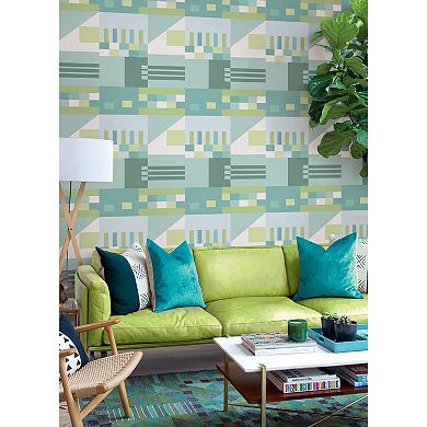 WallPops Aelfie Kiki Shapes Warm Peel and Stick Wallpaper