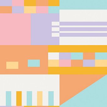 WallPops Aelfie Kiki Shapes Warm Peel and Stick Wallpaper