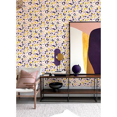 WallPops Aelfie Leopard Spots Warm Peel and Stick Wallpaper