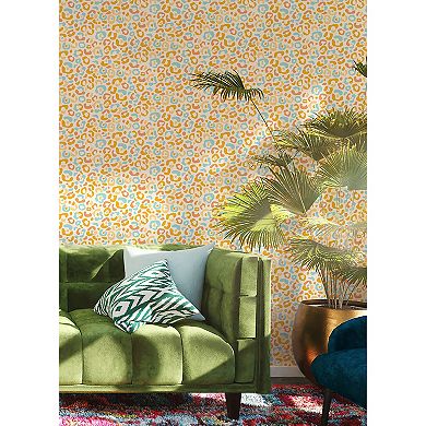WallPops Aelfie Leopard Spots Warm Peel and Stick Wallpaper
