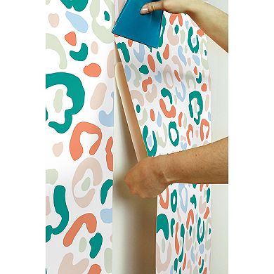WallPops Aelfie Leopard Spots Warm Peel and Stick Wallpaper