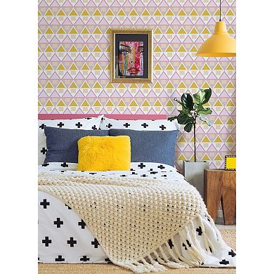 WallPops Aelfie Madaket Geometric Pink Peel and Stick Wallpaper