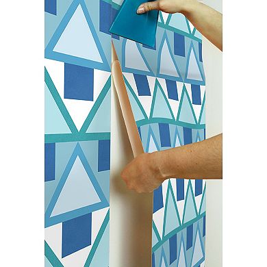 WallPops Aelfie Madaket Geometric Pink Peel and Stick Wallpaper