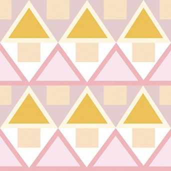 WallPops Aelfie Madaket Geometric Pink Peel and Stick Wallpaper