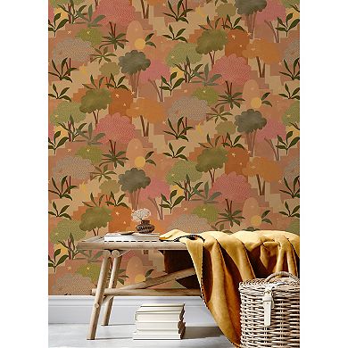 WallPops Alja Horvat Bohemian Walk Sage Peel and Stick Wallpaper