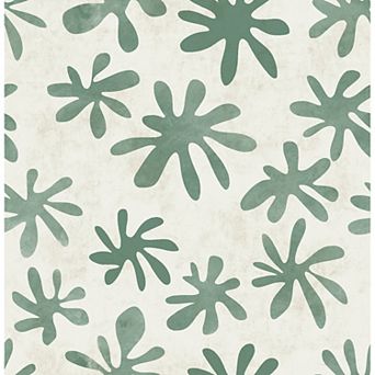 WallPops Alja Horvat Field of Flowers Orange Peel and Stick Wallpaper