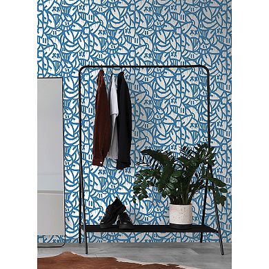 WallPops Arm of Casso Bold Arrangements Cream Peel and Stick Wallpaper