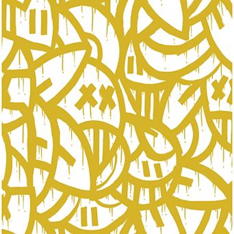 WallPops Arm of Casso Bold Arrangements Cream Peel and Stick Wallpaper