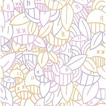 WallPops Arm of Casso Floral Sequence Warm Peel and Stick Wallpaper