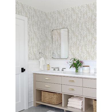 WallPops ByDylanM Larkspur Navy Peel and Stick Wallpaper