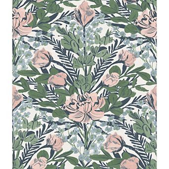WallPops ByDylanM Moody June Blooms Dark Peel and Stick Wallpaper