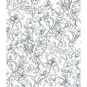 WallPops ByDylanM May Bloom Grey Peel and Stick Wallpaper