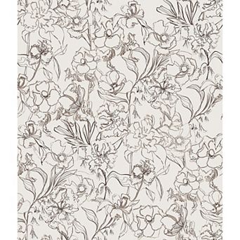 WallPops ByDylanM May Bloom Grey Peel and Stick Wallpaper