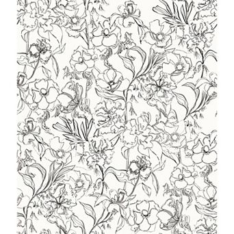 WallPops ByDylanM May Bloom Grey Peel and Stick Wallpaper