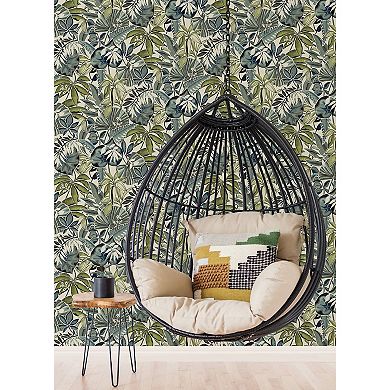 WallPops Caroline et Bettina Feuilles Spice Peel and Stick Wallpaper