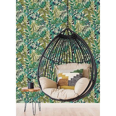 WallPops Caroline et Bettina Feuilles Spice Peel and Stick Wallpaper