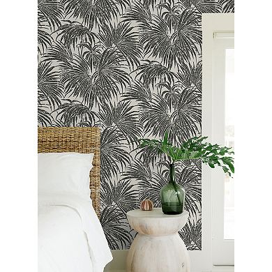 WallPops Egypt Sherrod Cassava Palm Black and Green Peel and Stick Wallpaper