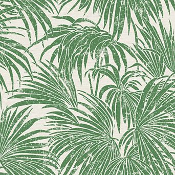 WallPops Egypt Sherrod Cassava Palm Black and Green Peel and Stick Wallpaper