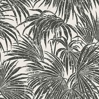 WallPops Egypt Sherrod Cassava Palm Black and Green Peel and Stick Wallpaper