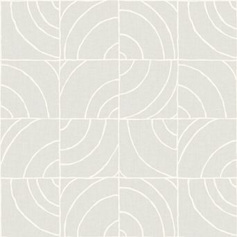 WallPops Egypt Sherrod Batik Blok Grey Peel and Stick Wallpaper